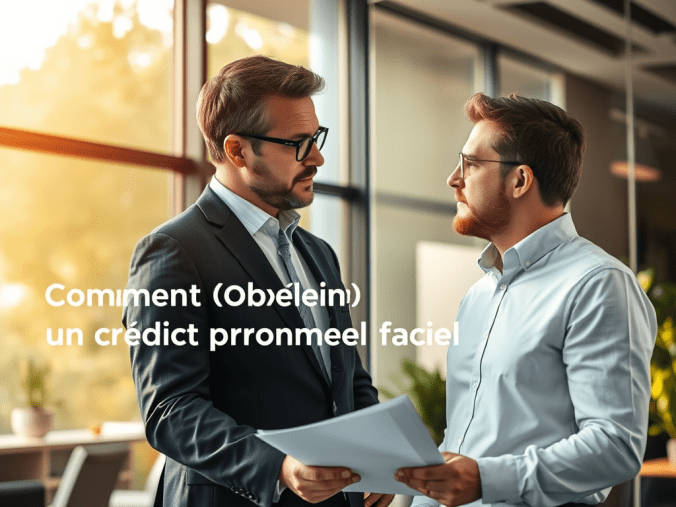 Illustration expliquant les étapes pour obtenir un crédit professionnel facilement afin de financer la création, le développement ou les investissements d'une entreprise.
