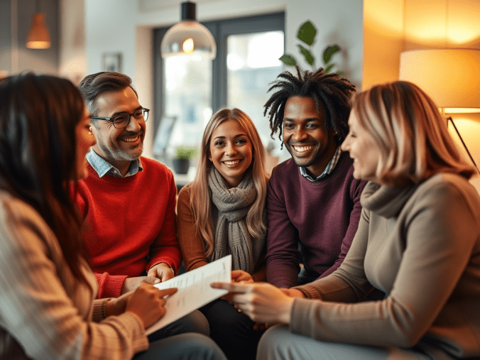 Illustration représentant un prêt entre particuliers avec échange direct de fonds et accord entre emprunteur et prêteur.